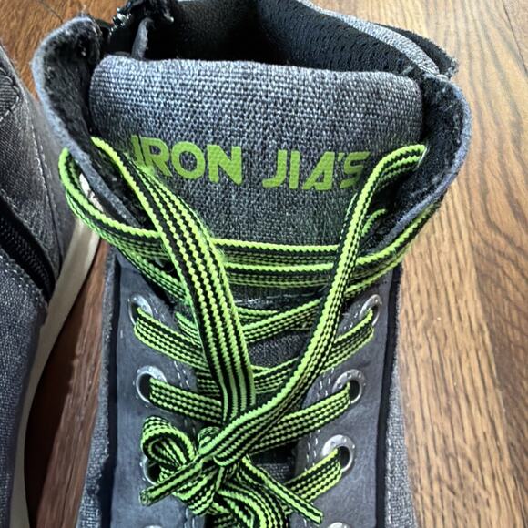 Iron Jias | JIA-016 Grey Denim Casual Motorcycle Riding Sneakers Size Men's 10 - Picture 10 of 16